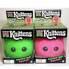 PAIR OF 1 PINK & 1GREEN NeeDoh KNITTENS Sweater Soft Kitten Knitted Squishmas