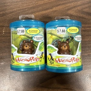 Vintage 2002 Tomy MicroPets Kuma Bear Voice Response New x2 A17 - Picture 1 of 2