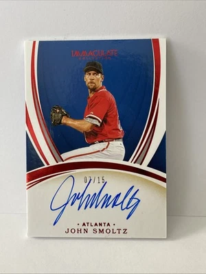 2020 John Smoltz Immaculate Collection Auto /15 ATL Braves Color Match - Image 1 of 3