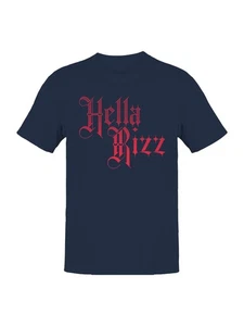 Mutiges Gothic "Hella Rizz" Design Herren T-Shirt - Bild 1 von 9