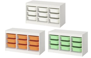 IKEA TROFAST Aufbewahrung mit 9 Boxen 99x44x56 cm Kinder Kunststoff Spielzeugkorb - Bild 1 von 8