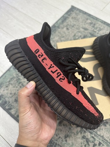 Adidas Yeezy Boost 350 Core rosso nero taglia UK4 US4 5 EU36 2 3 YZY Kanye