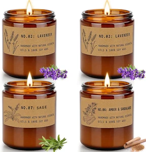 Aromatherapy Candles for Home Scented, Candle Gift Set for Stress Relief | Medit - Picture 1 of 12
