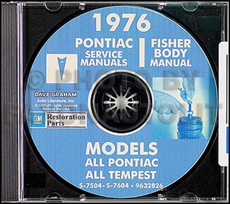 1976 Pontiac CD Negozio Manuale Set Bonneville Grand Prix CATALINA Grandville - Immagine 1 di 1