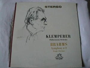 KLEMPERER PHILHARMONIA ORCHESTRA BRAHMS SYMPHONY NO. 2 TRAGIC OVERTURE VINYL LP - Picture 1 of 4