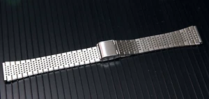 Vintage ROWI 18mm Slim Stainless Steel 2 Piece Metal Bracelet Watch Strap SEIKO - Bild 1 von 8