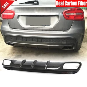 For Mercedes Benz X156 GLA45 2015-2016 Carbon Fiber Rear Bumper Diffuser Lip - Picture 1 of 12