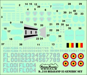 ModelMaker 1/48 D48218 Belgian F-35 generic set Aircraft Decal - Picture 1 of 2