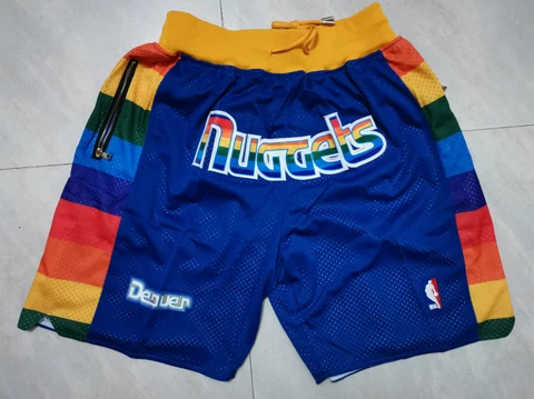 HOT Denver Nuggets Retro Blue Basketball Shorts Size: S-XXL Cover