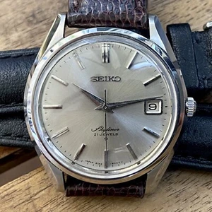 Vintage August 1960 Seiko SkyLiner 6102-8000 Repainted Dial w/ Proof Of Service - Picture 1 of 24