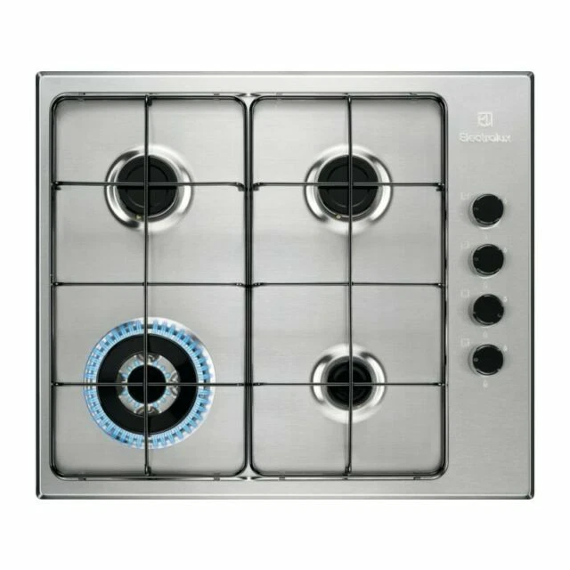 Electrolux EGS6414X 60cm Piano Cottura da Incasso a Gas 4 Zone -Acciaio Inox