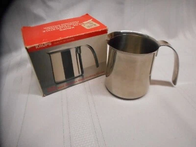 KRUPS • #084 • 12 oz. Jarra de espuma de acero inoxidable estilo italiano • Nueva/OB Foto 1 de 3