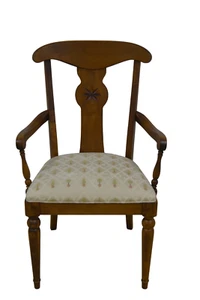 Ethan Allen Country Crossings Dining Armchair Maple #17-6401A #227 Cinnamon B - Picture 1 of 12