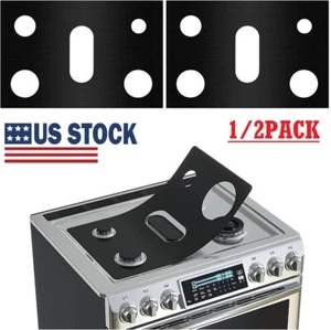2Pcs Gas Range Stove Top Burner Cover Protector Reusable Non-stick Liner Kitchen - Picture 1 of 16