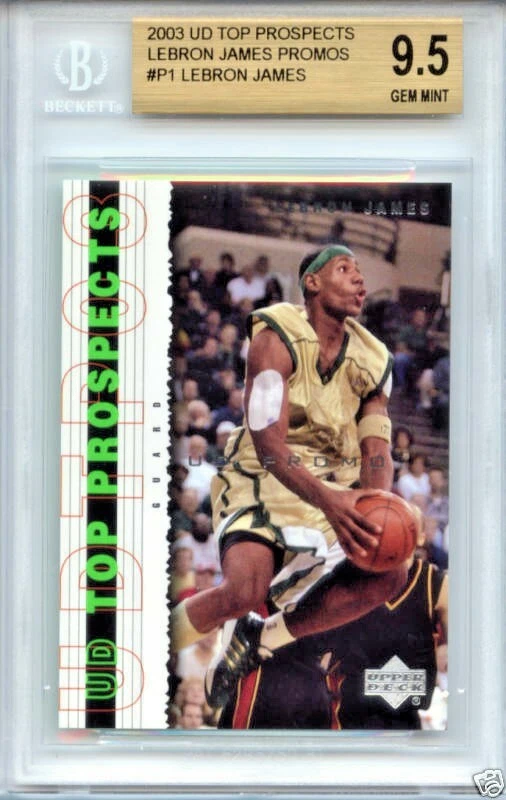 LeBRON JAMES Lakers 2003 Upper Deck rare Promo 1 rookie BGS 9.5 GEM MINT 40k pts - Image 1 of 1