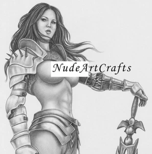 Princess Warrier ORIGINAL Art Hand Drawing #314, 8x11.8 inches - Picture 1 of 2