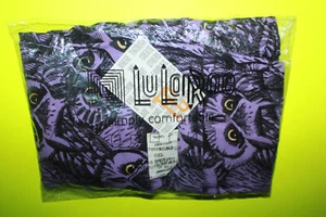 Lularoe Leggings Owls TC Purple Black Yellow Eyes Halloween NWT RARE - Picture 1 of 2