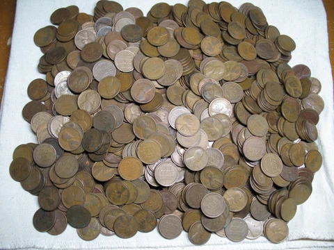 OLD COIN SALE 1000+ LINCOLN WHEAT CENTS PDS MIXED 1920-1929 BELOW AVERAGE LOT Cover