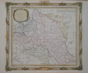ECHTE ANTIKE KARTE - EINE KARTE VON POLEN VON BRION, VERÖFFENTLICHT PARIS 1766 (ABER 1780). - Bild 1 von 1