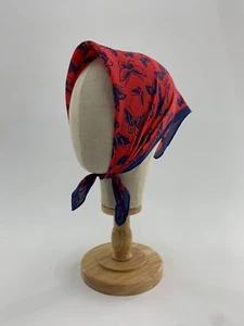 Vintage Hanae Mori Handkerchief Butterflies Bandana Pocket Square Neckerchief - Picture 1 of 4