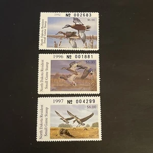 Us Duck Stamps-1992,1996,1997…..North Dakota State Duck Stamp (MNH) - Picture 1 of 2