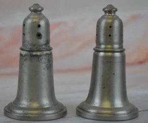 Empire Pewter Weighted Salt and Pepper Shakers Lined Screw Top #744 - Picture 1 of 8