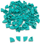 Lego 100 New Dark Turquoise Tiles Flat Smooth Round 1 x 1 Quarter Parts