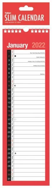 Tallon Slim 2020 Calendar - 3801