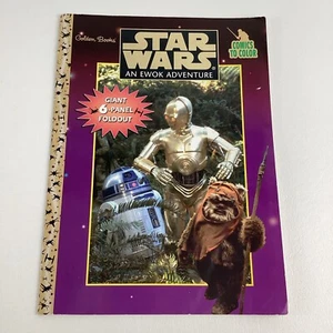 Libro para colorear Golden Books Star Wars An Ewok Adventure gigante desplegable de colección - Imagen 1 de 7