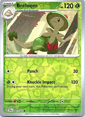 Breloom Reverse Holo Common SV05: Temporal Forces 007/162 NM - Image 1 of 2