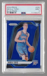 2024/25 PANINI PRIZM NIKOLA TEMA BLUE PRIZM RC ROOKIE CARD /199 PSA 9 #230 - Foto 1 di 1