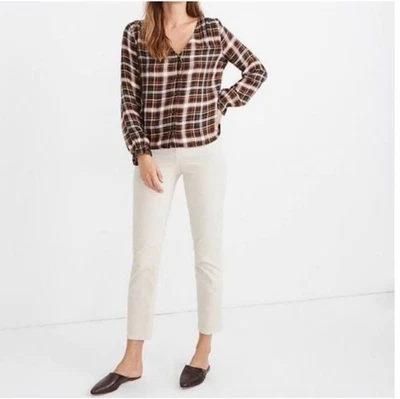 Jeans rectos clásicos Madewell edición pana para mujer 37T blanco tobillo verano Foto 1 de 4