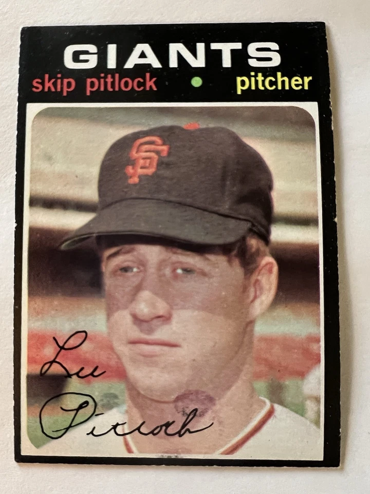 Mid-Grade 1971 Topps #19 - S.F. GIANTS LHP  SKIP PITLOCK              71087 - Image 1 of 2