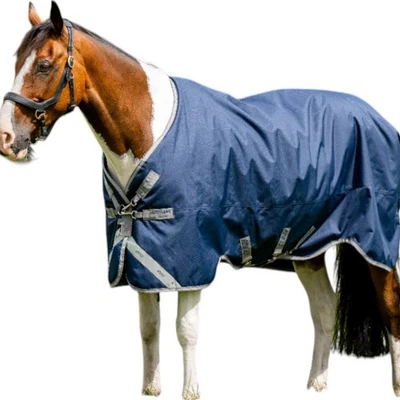 Horseware Ireland Navy/Titanium Grey & Silver 140 cm Weidedecke Amigo 0g 1200D - Bild 1 von 4