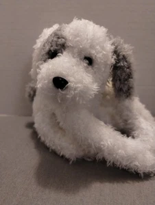 Peluche FAO negro blanco y gris cachorro perro 10" adorable peluche - Imagen 1 de 5