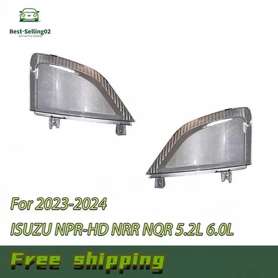 Decoración de faros diestro + derecho compatible con ISUZU NPR-HD NQR NRR 2023,2024 nuevo 1 par  Foto 1 de 4