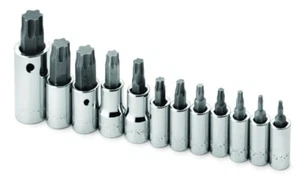 SK TOOLS 12 Piece 1/4", 3/8" and 1/2" Drive TORX Plus Bit Socket Set - Picture 1 of 2