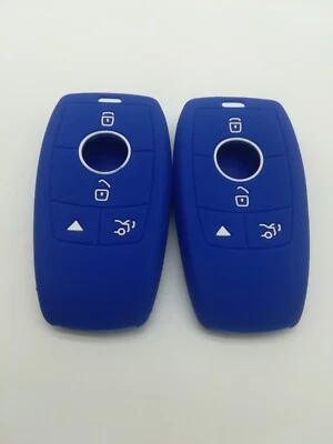 2*Cubierta de llave azul para Mercedes-Benz C63 2016-2020 AMG C GLA GLC GLE IYZ-MS2 Foto 1 de 4