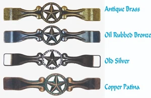 Drawer Handle Star with Barbwire Cabinet Pull Western Southwest Rustic Texas - Picture 1 of 11
