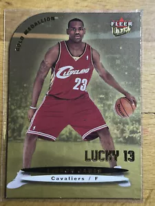 2003 04 Fleer Ultra Lebron James 171 Rookie Karte RC Goldmedaillon Lucky 13 - Bild 1 von 6