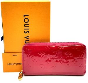 Echte Louis Vuitton Monogramm Vernis rot rund Reißverschluss Geldbörse M91981 mit Box BA050358 - Bild 1 von 21