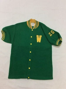 1950s Vintage Champion Products Jersey Shirt  Varsity Jersey HS USA  Fuzzy Nylon - Picture 1 of 7