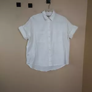 Madewell White Cotton Courier Shirt Size S - Picture 1 of 9
