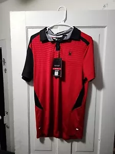 NEW SPYDER ACTIVE QUICK DRY RED SHORT SLEEVE POLO SHIRT MENS Small - Picture 1 of 4