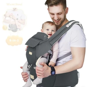 Multifunctional Baby Hip Seat Carrier 0-36mo Gray - Picture 1 of 10