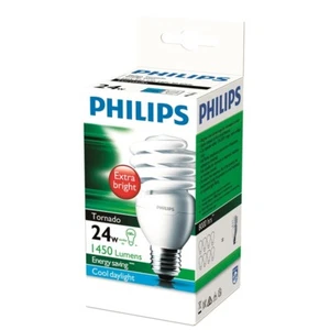 Philips 24W Cool Daylight Edison Screw CFL T2 Spiral Tornado Globe - Picture 1 of 2