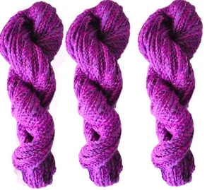 3 Skeins Lilac Purple Soft Homespun Texture Medium Weight Yarn - Picture 1 of 5