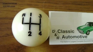 Shift Ball Knob White 5/16 Coarse Thread 4-speed Shifter *In Stock* fits muncie - Picture 1 of 3