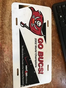 Tampa Bay Buccaneers 2002 World Champions License Plate Verizon Z-54K - Picture 1 of 1