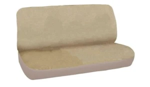 New Beige Regal Velour Universal FULL SIZE Truck Seat Cover Bench 2 PC - Picture 1 of 4